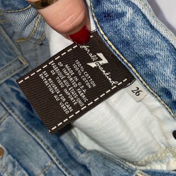 7 for all mankind denim shorts - Picture 3 of 5